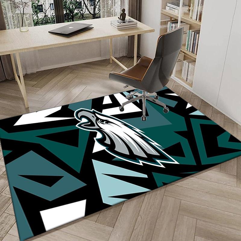 Коврик Philadelphia Eagles для офиса, Коврик под кресло, Декоративный ковер, Коврик для гостиной, Большой размер, Подарки для фанатов, Рождественские подарки
