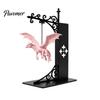 Fantasy Creature Bookshelf Light Flying Dragon Light, Decorative Bookend for & Desk, Heavy Duty Book Holder Sculpture Support, Organizer Home