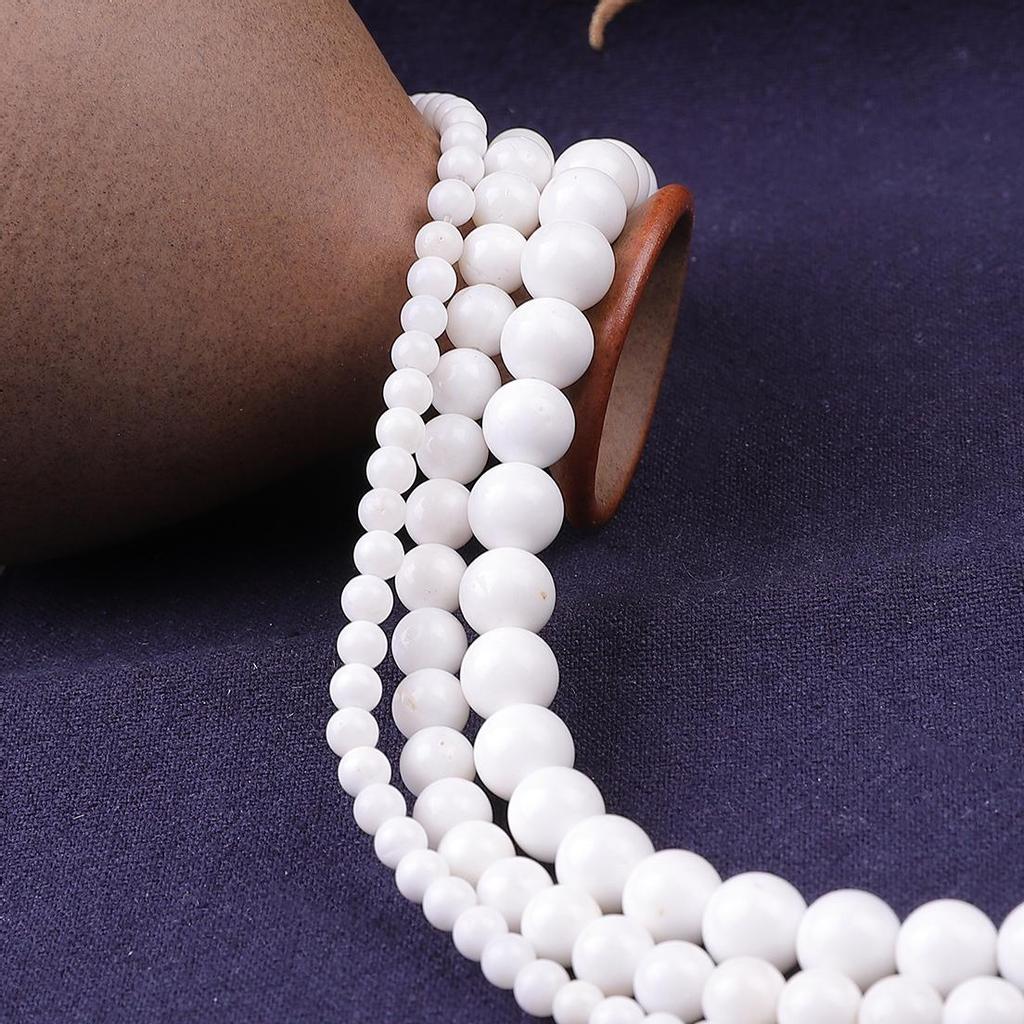 Бусины из натурального камня тридакна 4-12 мм круглые бусины для изготовления ювелирных изделий своими руками браслет ожерелье