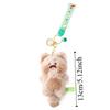 Soft Plush Animal Pendant Pink Cartoon Doll Keychain Purple Cute Cat Key Ring  Girls