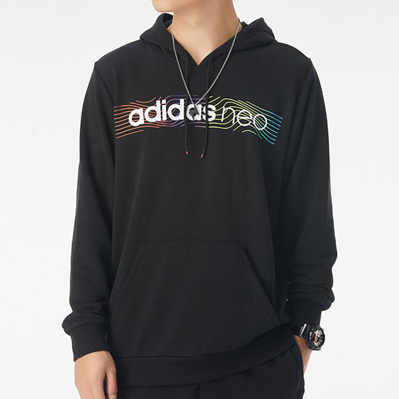 Adidas Neo Favorite Nocturnal Hoodie с логотипом Мужская толстовка с капюшоном черная GM2344