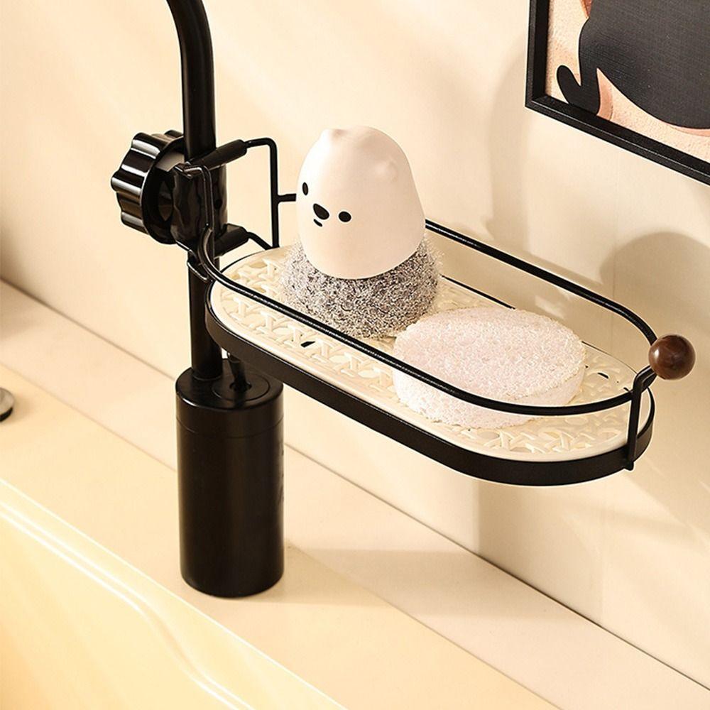 Adjustable Direction Faucet Sponge Rack ABS Drain Storage Holder New Faucet Soap Rack Kitchen Sink