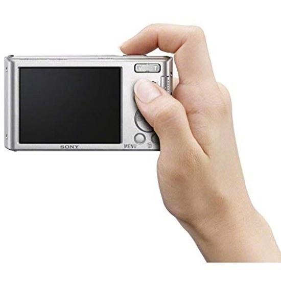Цифровая камера Sony DSCW830, 20,1 МП, ЖК-экран 2,7 дюйма (Серебряный)