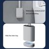 Silicone Toilet Brush with Long Handle Double-Sided Deep Cleaning Brush Anti-Slip Design Filter Holder Set Bathroom Cleaning Tool
