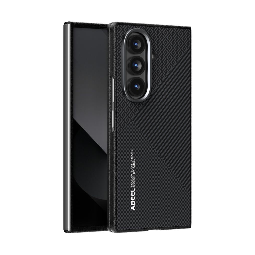 For Samsung Galaxy Z Fold 7 Case Hard Business Carbon Fiber Metal Lens Magnetic Protective Phone Cover For Galaxy Z Fold7 Shell
