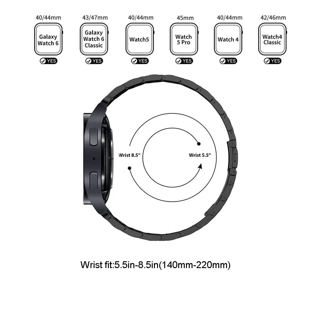 Без зазоров Быстросъемный ремешок из нержавеющей стали для Samsung Galaxy Watch 6 Classic 43 47 мм Для Galaxy7 6 5 4 44 40 мм 5 Pro 45 мм Браслет