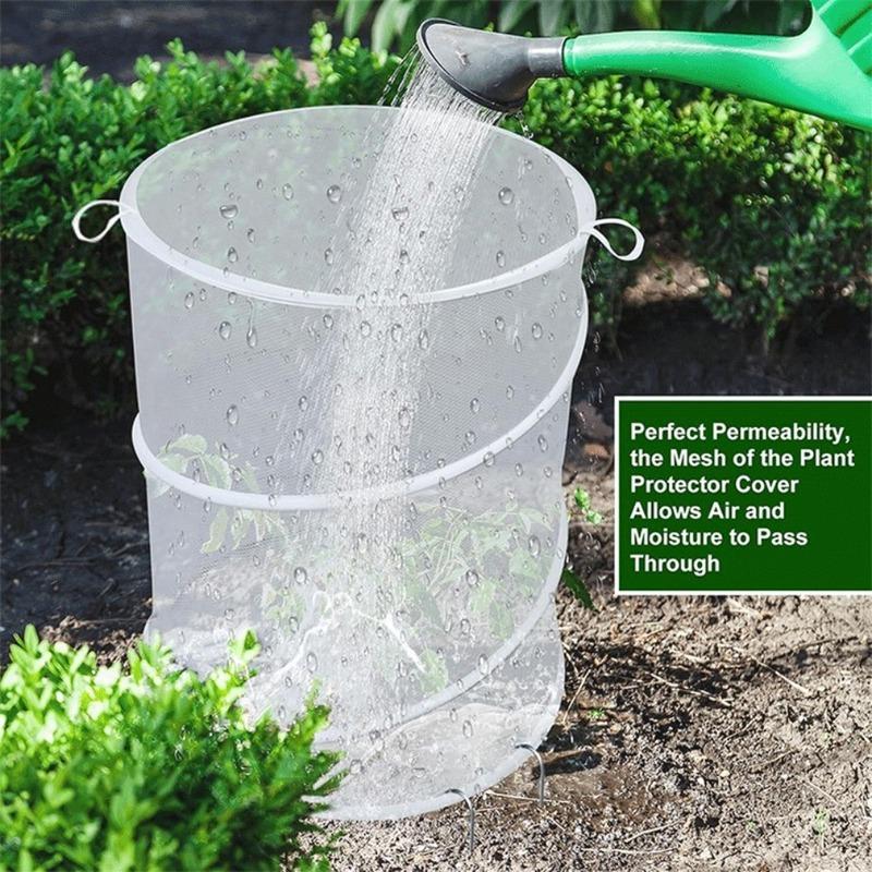 Складной сетчатый чехол для растений, всепогодный, прочный, барьер от насекомых с 16 колышками для грунта, защита садовых растений, овощной сад
