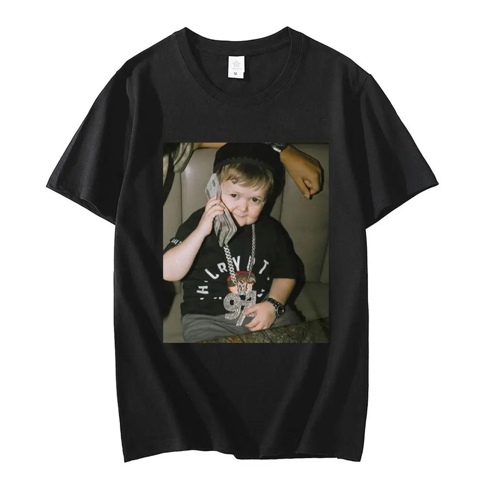 Уличная одежда Hasbulla Fighter Mini Hobby Graphic Print Unisex Футболка Модная повседневная с круглым вырезом и коротким рукавом Футболка унисекс большого размера для женщин