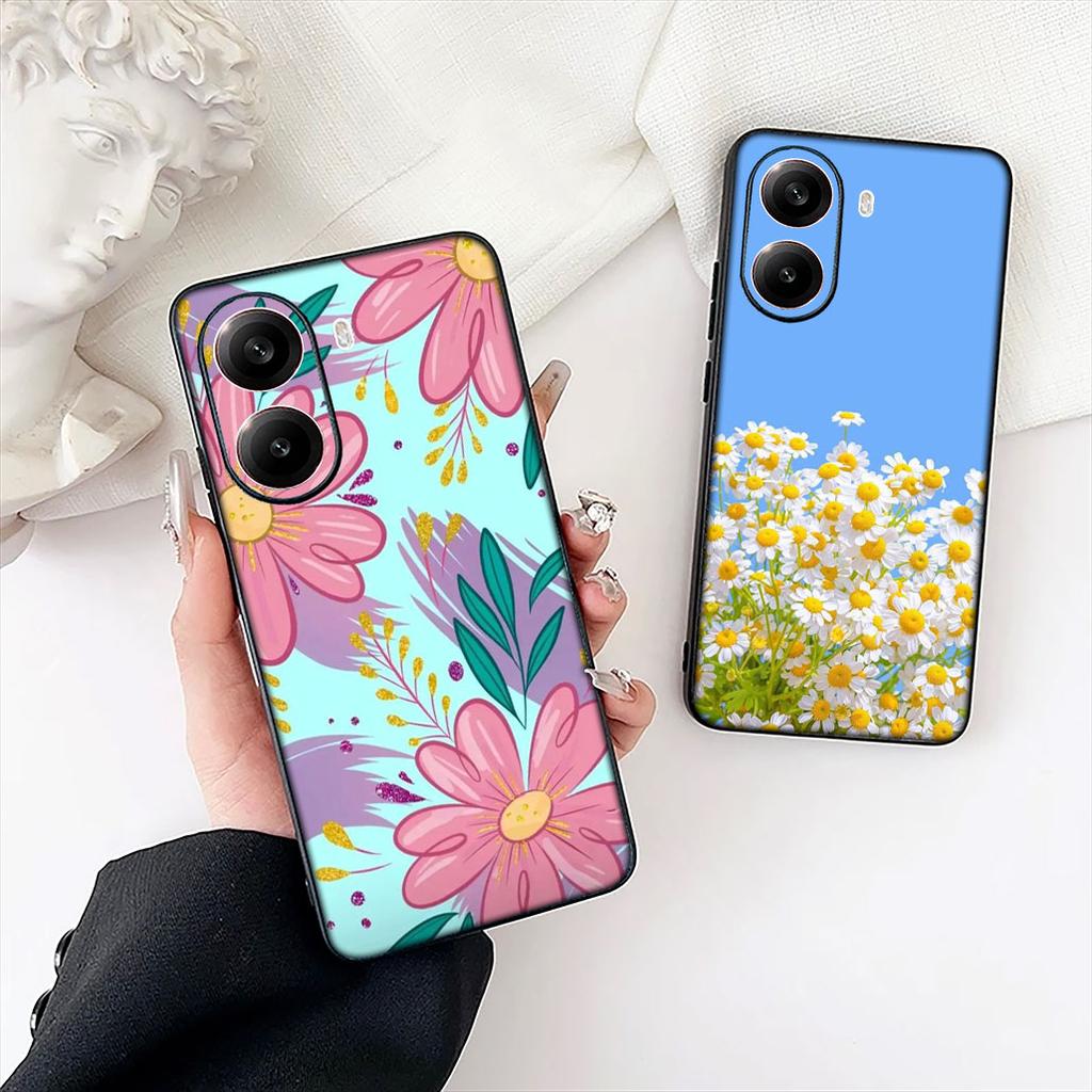 Модный чехол-накладка с цветком ромашки для Xiaomi Poco C85 C65 C75 X7 X6 M6 M8 F7 F8 Ultra F6 Pro