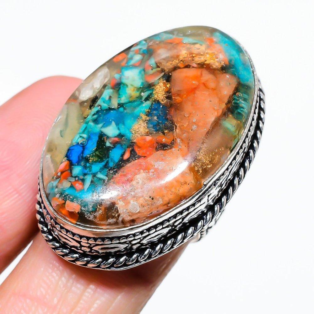 Spiny Oyster Gemstone 925 Sterling Silver Gift Jewelry Ring Size 7
