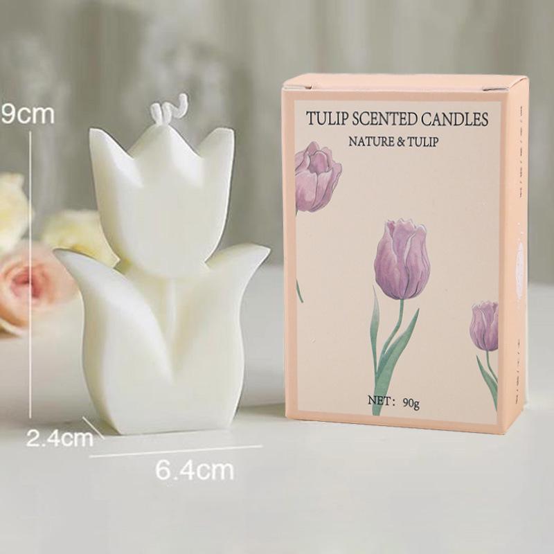 Ароматическая свеча в виде тюльпана, подарочная фигурка - Воск в форме цветка с ароматом