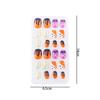 Colorful Fire Halloween Full Cover Punk Press On Glue Self Fake Nail Tips Manicure Nail Art Decorations Short False Nails