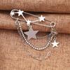 Ювелирные изделия Ретро Бриллиант Звезда Луна Полумесяц Цепь Кисточка Броши Элегантные Женские Украшения для Одежды Аксессуары Подвеска для Сумки Значки для Костюма