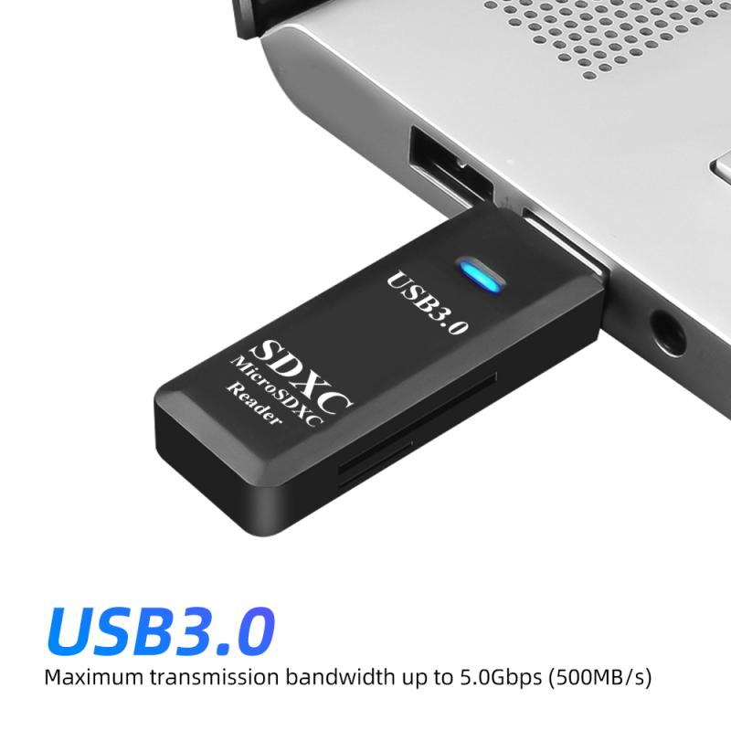 FONKEN USB-устройство для чтения карт памяти 3,0 TF SD-устройство для чтения карт памяти 2 в 1, адаптер для устройства чтения карт памяти, ПК, ноутбука, устройство чтения смарт-карт памяти, адаптер MicroSDXC Rider