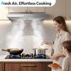 TopStrong 60cm Ducted/Ductless Range Hood, Activated Carbon Filter  Stainless Steel, 3-Speed Settings