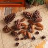 Pine Cones And Pine Flowers Christmas Decorations Pendant, Creative Diy Plastic Spruce Pine Accessories Shooting Props Ornament