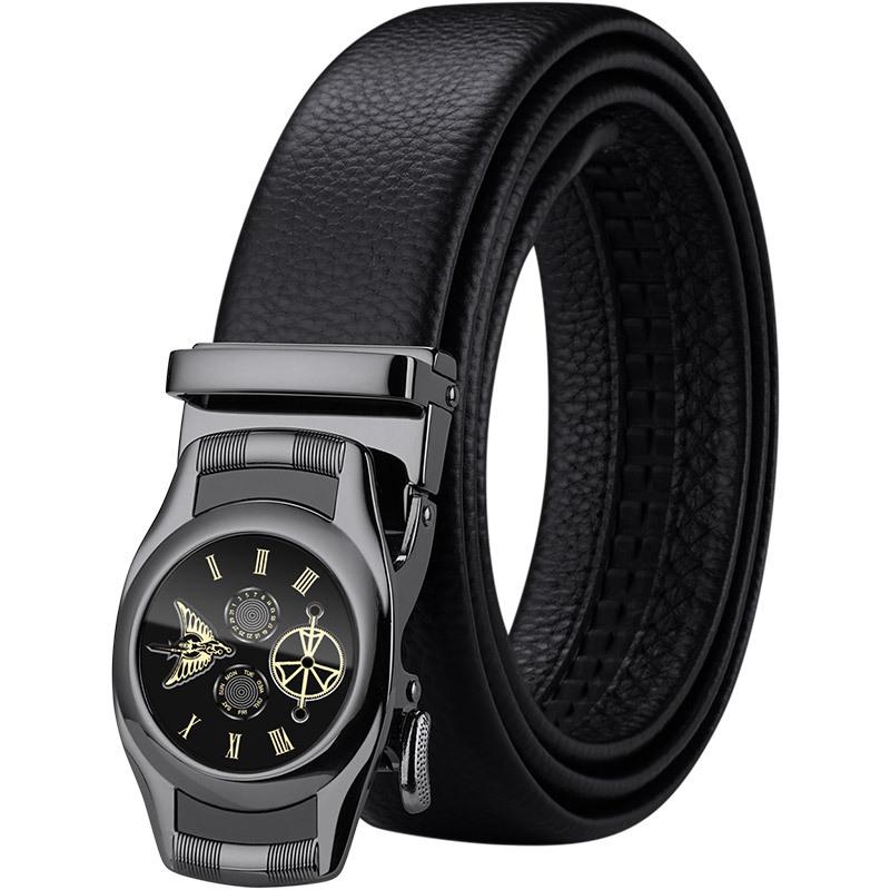 Ремень Emperor, мужской ремень из натуральной воловьей кожи, мужской ремень с автоматической пряжкой, мужской повседневный ремень из воловьей кожи, универсальный ремень для брюк