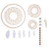 Large Dreamcatcher Kit 74 Cm - Wooden Disc Ø 18 Cm, Beads, String, Feathers
