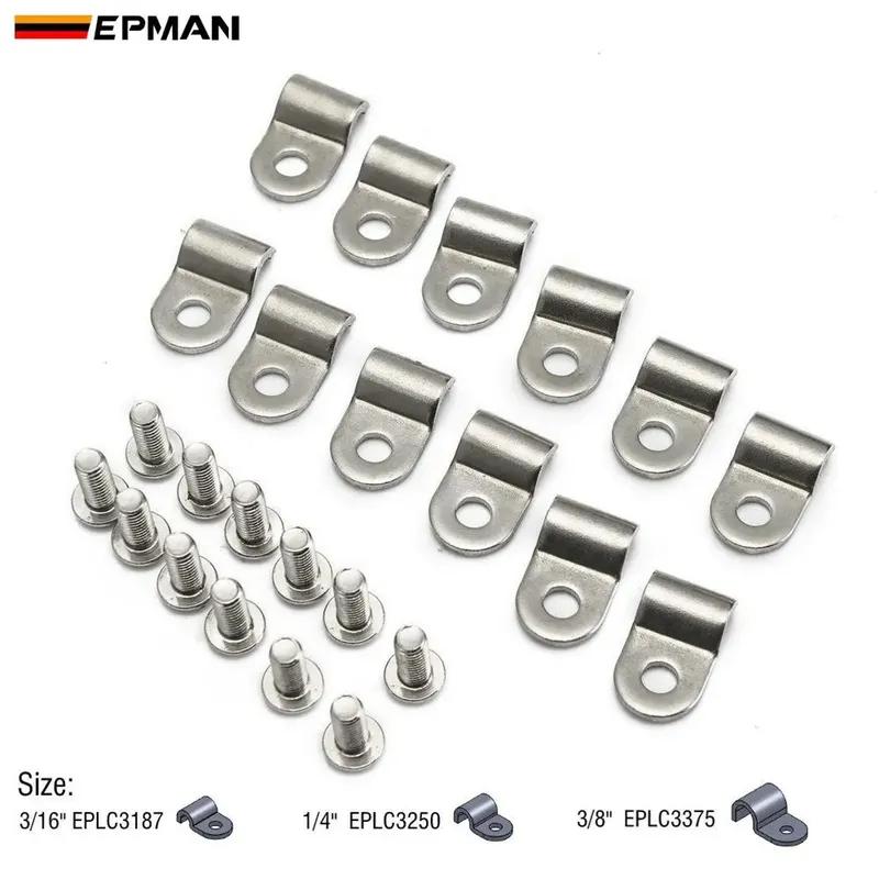 EPMAN Single Line Clamp Fuel Line Clamps 3/8"&3/16"& 1/4" SS 1 Pack Suit Fuel, Air, Electrical, Brake, Lines Etc EPLC3187
