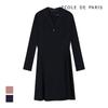 Платье ECOLEDEPARIS с асимметричным плиссированным воротником_Pb28Woa002A