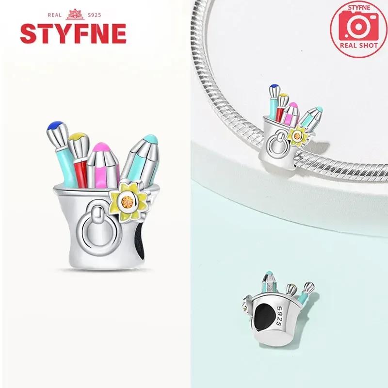 Медьоригинал Звездное небо Подсолнух Зеленое пшеничное поле Масляная живопись Подвески Бусины Для женщин DIY Изящные украшения Подарок