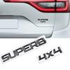 JBIW9 MetaL 3D Badge Logo Car Rear Trunk Body Sticker Letter Emblem For Skoda SUPERB 4X4 Accessories Glossy Black Matte black
