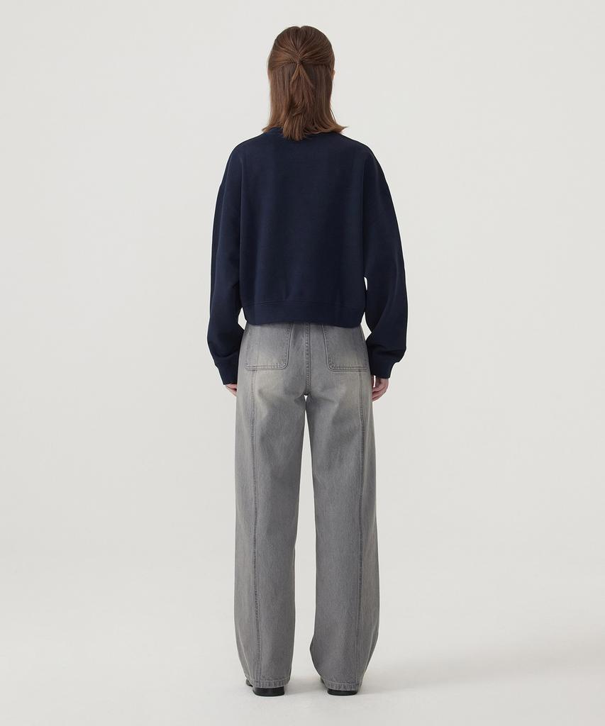 COVERNAT WOMAN Rope Cooper Logo Sweatshirt Navy