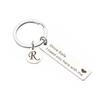 Stainless Steel Drive Safe Keychain Lover Gifts Fashion Jewelry A-Z 26 Initials Lettering Key Ring