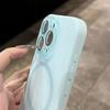 Жидкий силиконовый магнитный чехол для iPhone 15 14 13 12 Pro Max для беспроводной зарядки Magsafe, однотонный ударопрочный чехол для телефона