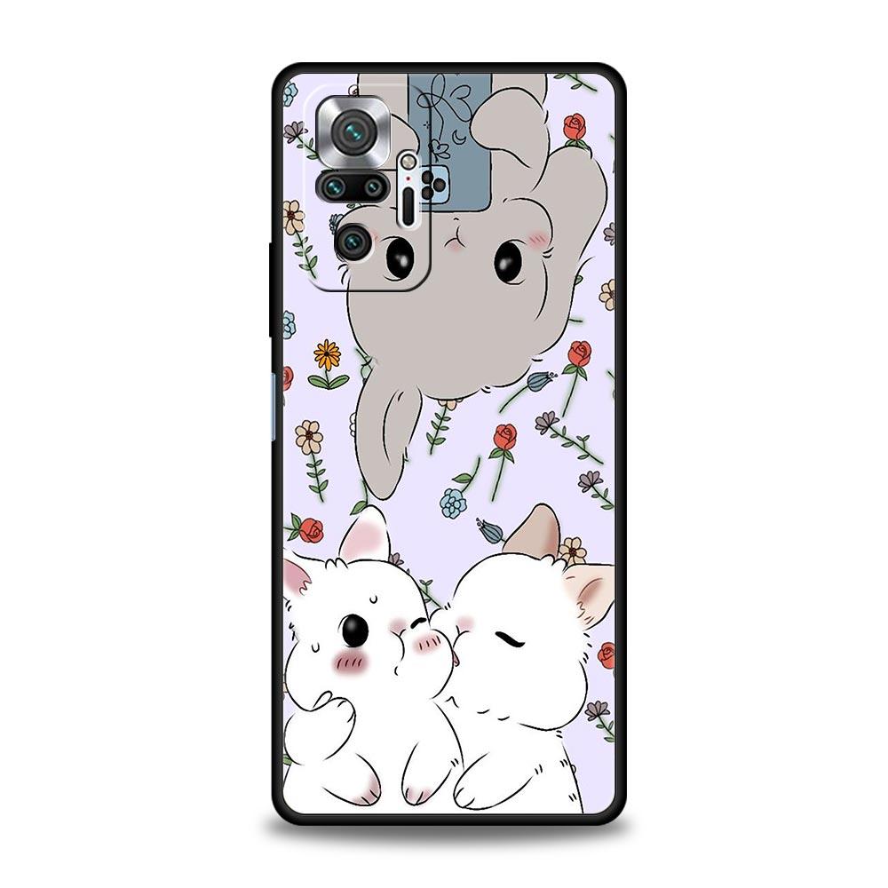 Чехол для телефона для Xiaomi Redmi Note 14 13 12 5G 9S 9 10 11 Pro Plus 4G 9T 14C 13C 12C 10C 9C 9A Мягкая крышка Милый цветной кролик