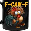 Персонализированная кружка F-Caw-F Chicken 15 унций керамическая кофейная чашка смешной петух фермерское животное юмор кружка многоразовая подходит для мытья в посудомоечной машине и микроволновой печи посуда для напитков