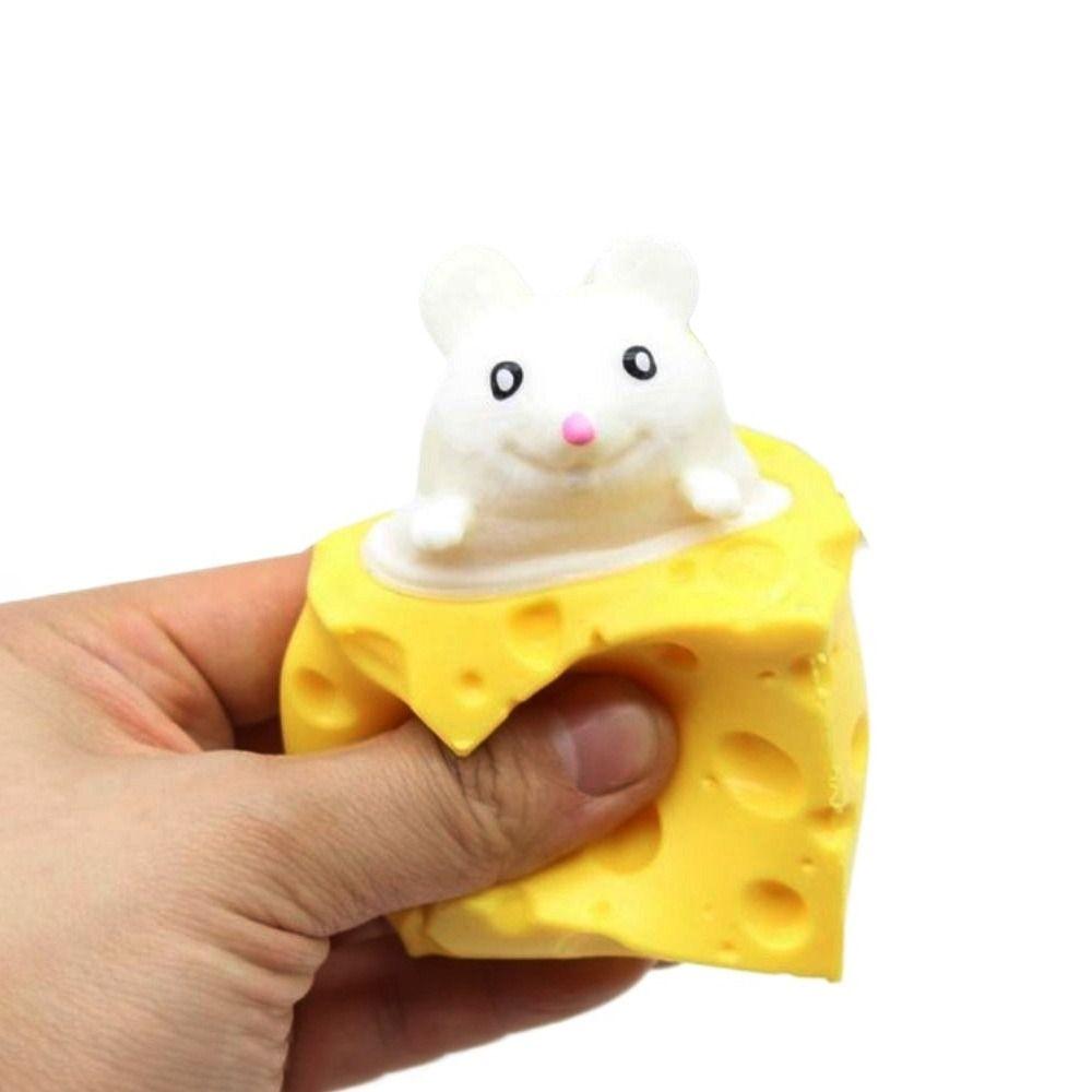 Stress Relief Cheese Mouse Decompression Toy Pop Up Fidget Toys New Squeeze Toy  Children