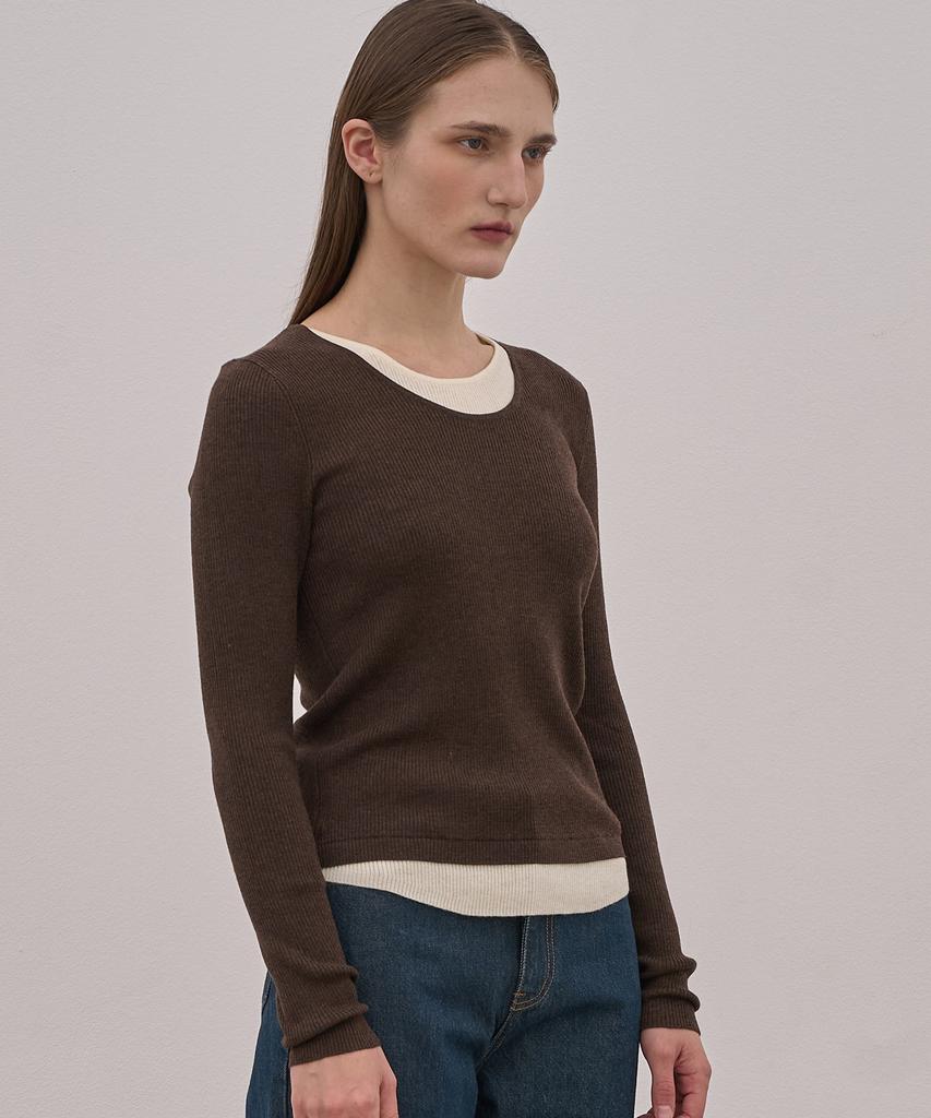 ELLIOTI Layered Knit Ts_3Color