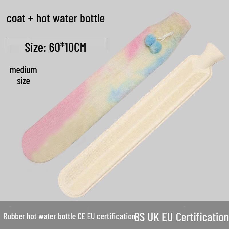 Explosion-Proof Hot Water Bottle: Rubber Design for Stomach and Feet, Long-Lasting Warmth
