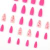 Накладные ногти День святого Валентина Скраб для ногтей Rose Red Love Nail Press on Nails