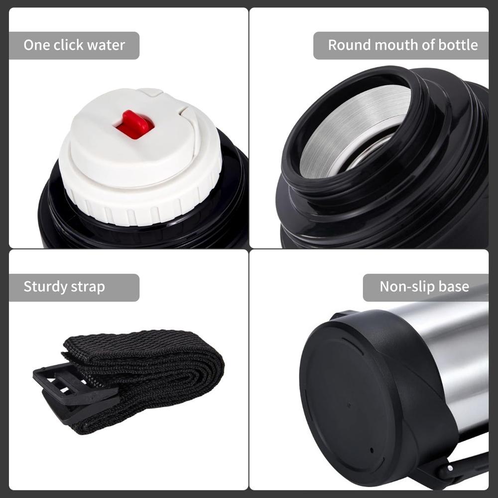 Фляги большой емкости Бутылка для воды Термос из нержавеющей стали Бутылка с вакуумной изоляцией для воды Путешествия на открытом воздухе Бутылка Чашка Сохранение тепла