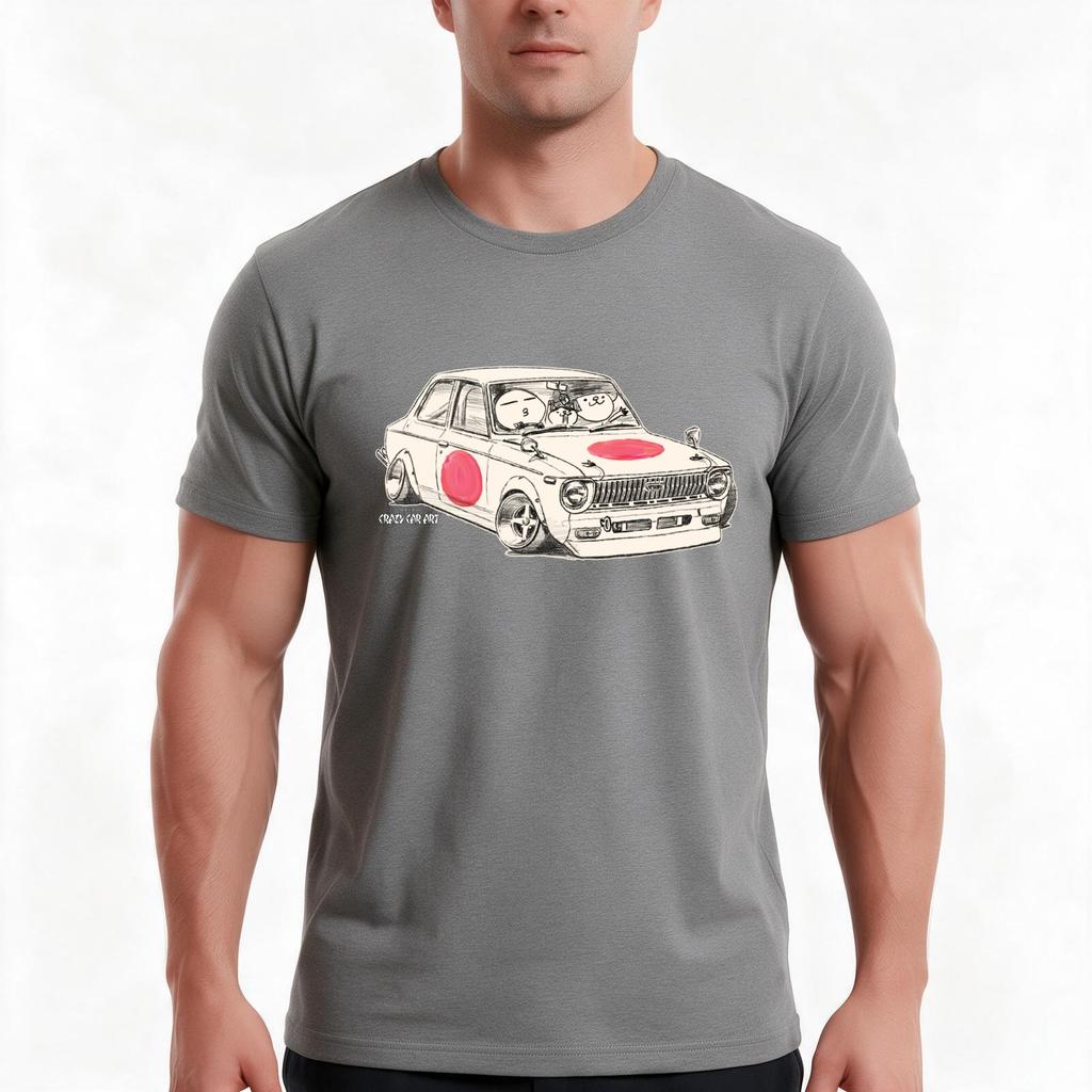 Crazy Car Art TShirt Summer Casual Cotton Tee Oversized Streetwear Tops Vintage Graphic Print Loose Fit Short Sleeve
