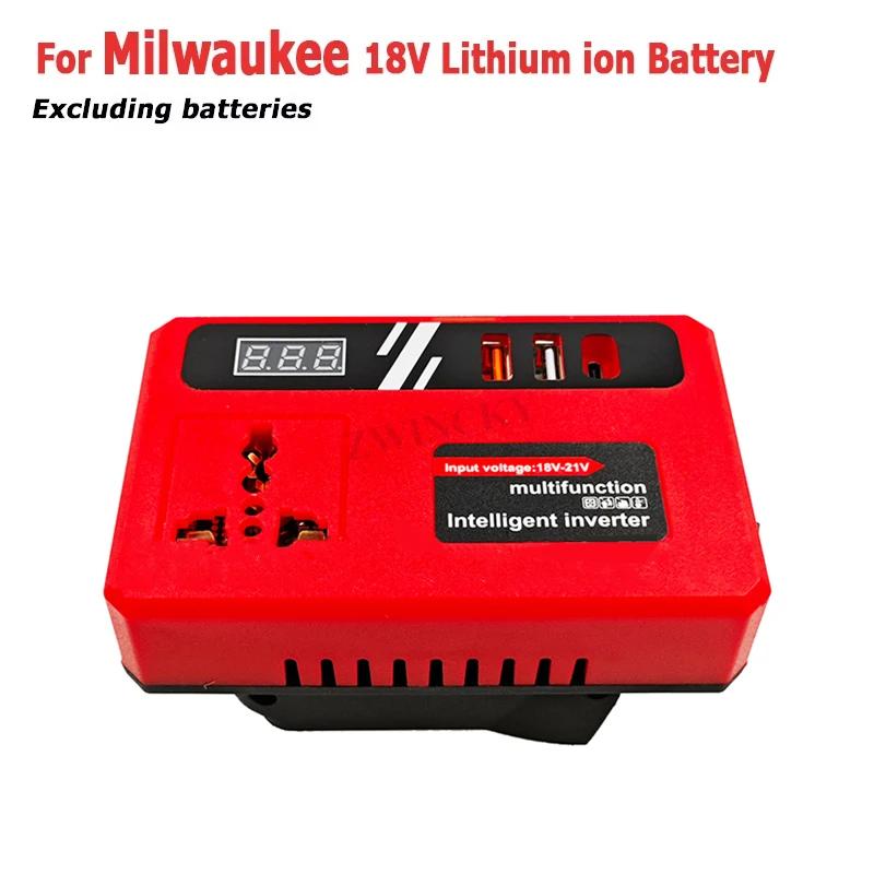 Для Makita DeWalt Milwaukee 18V Литиевая Батарея Блок Питания Инвертор DC 18V AC 220V USB TYPE-C Адаптер Батареи для Кемпинга на Открытом Воздухе