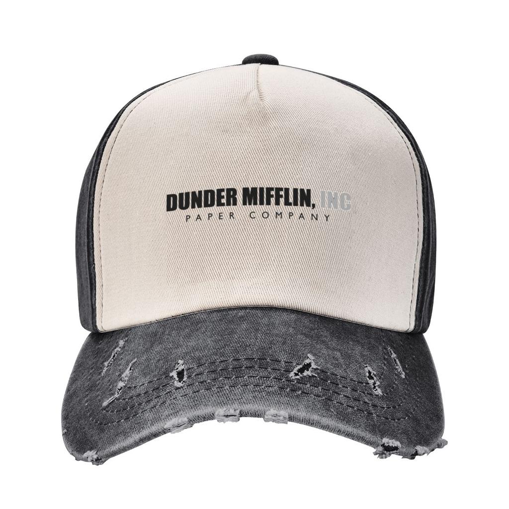 Dunder Mifflin Paper Company Baseball Cap Accessories Classic Distressed Denim Washed TV Show The Office Summer Dad Hats Cap