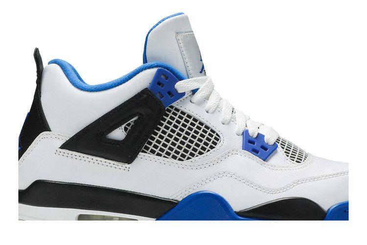 Kids' Sneakers Jordan 4 Retro Motorsports (2017) (GS) White/Game Royal-Black