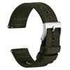 [WOCCI] ремень для часов из холста 22 мм ремешок для часов вышитый тканевый сменный ремешок для часов быстросъемный армейский зеленый/серебряный пряжка