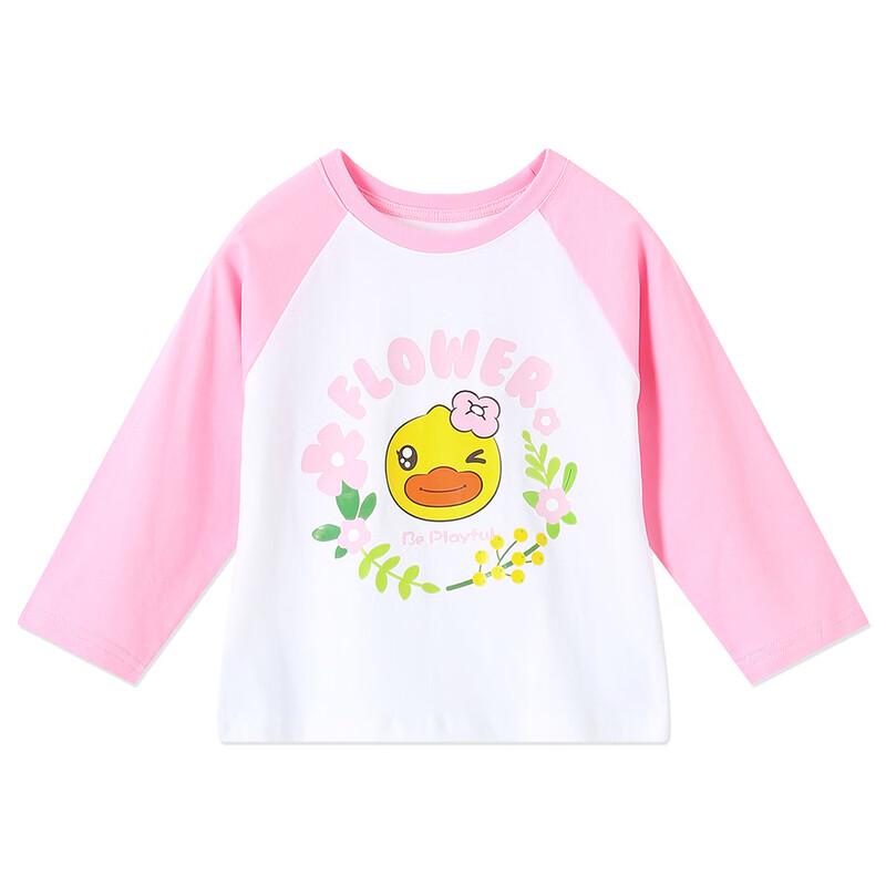 Хлопковая футболка с длинным рукавом для девочек B.Duck