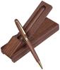 Daisybee Wooden Ballpoint Tabletop Ballpoint Case Black Core Stand Pen, Boxed, Gift, Pen, Set, Oil-Based, (Walnut Type)