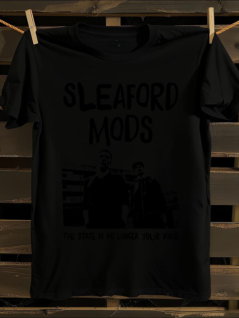 Sleaford Mods Punk Music Graphic T-Shirt Mens Tshirt Womens Tshirts with Letters Print Short Sleeves T-Shirt Casual Street Tee Shirt Top
