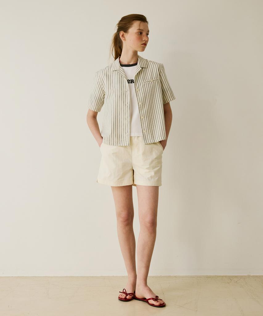 COVERNAT WOMAN Cooper Logo Ringer T-Shirt Off White