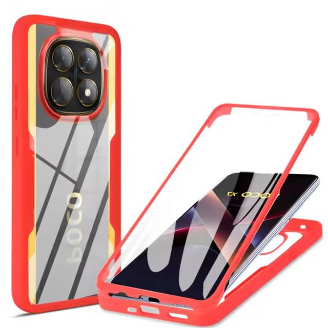 Чехол-бампер 360° с полным покрытием для Poco X7 X6 Pro X5 X4 GT X3 NFC Чехол для Poco F7 F6 F5 F3 M5 M6 Pro Защита экрана Чехол для телефона