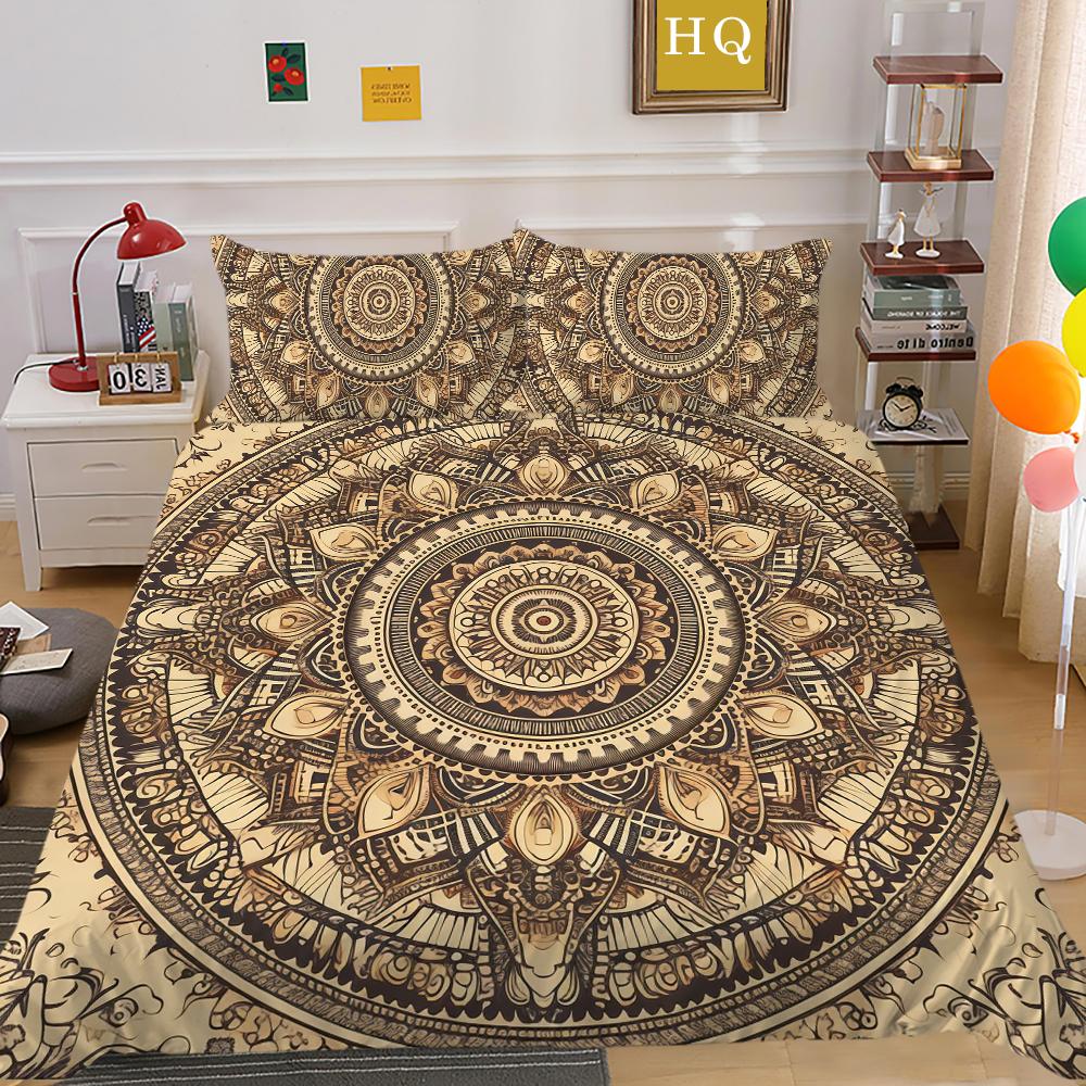 Комплекты постельного белья, красивый пододеяльник с изображением мандалы, мягкий полный двойной размер для женщин, комплект постельного белья высокого качества, домашнее постельное белье