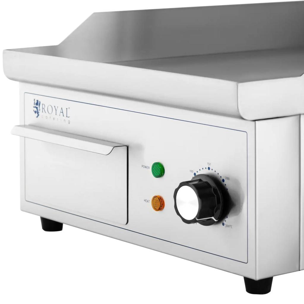 Electric grill, smooth grill plate, 35 x 38 cm, 2000 W