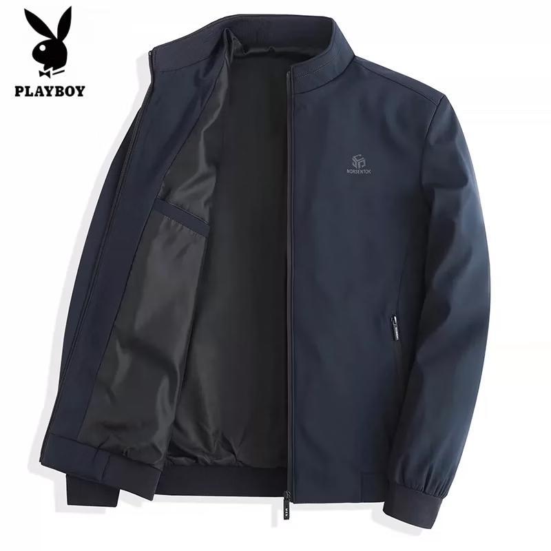 PLAYBOY Men's Stand Collar Casual Business Jacket
