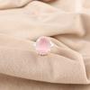 Oval Pink Cat's Eye Gemstone 925 Sterling Silver Cocktail Handcrafted Boho Ring RR-28-36